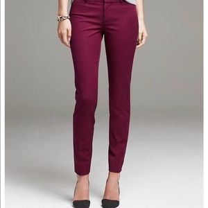 Burgundy Banana Republic Sloan Pant